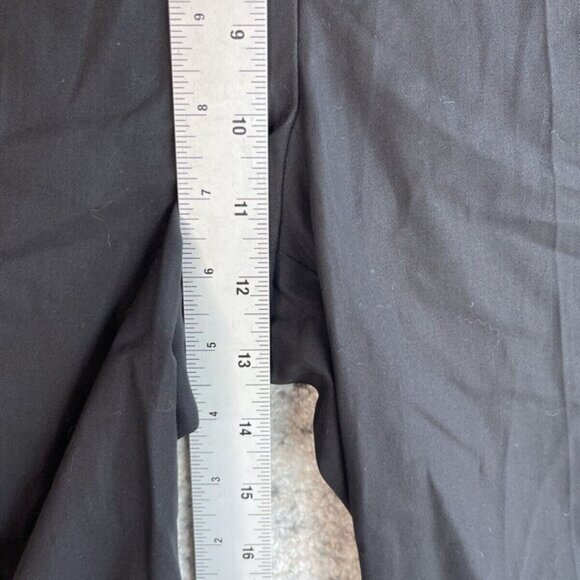 Theory Womens Cotton Pants Size 0 Black Career Office Dress Pants - Picture 6 of 8